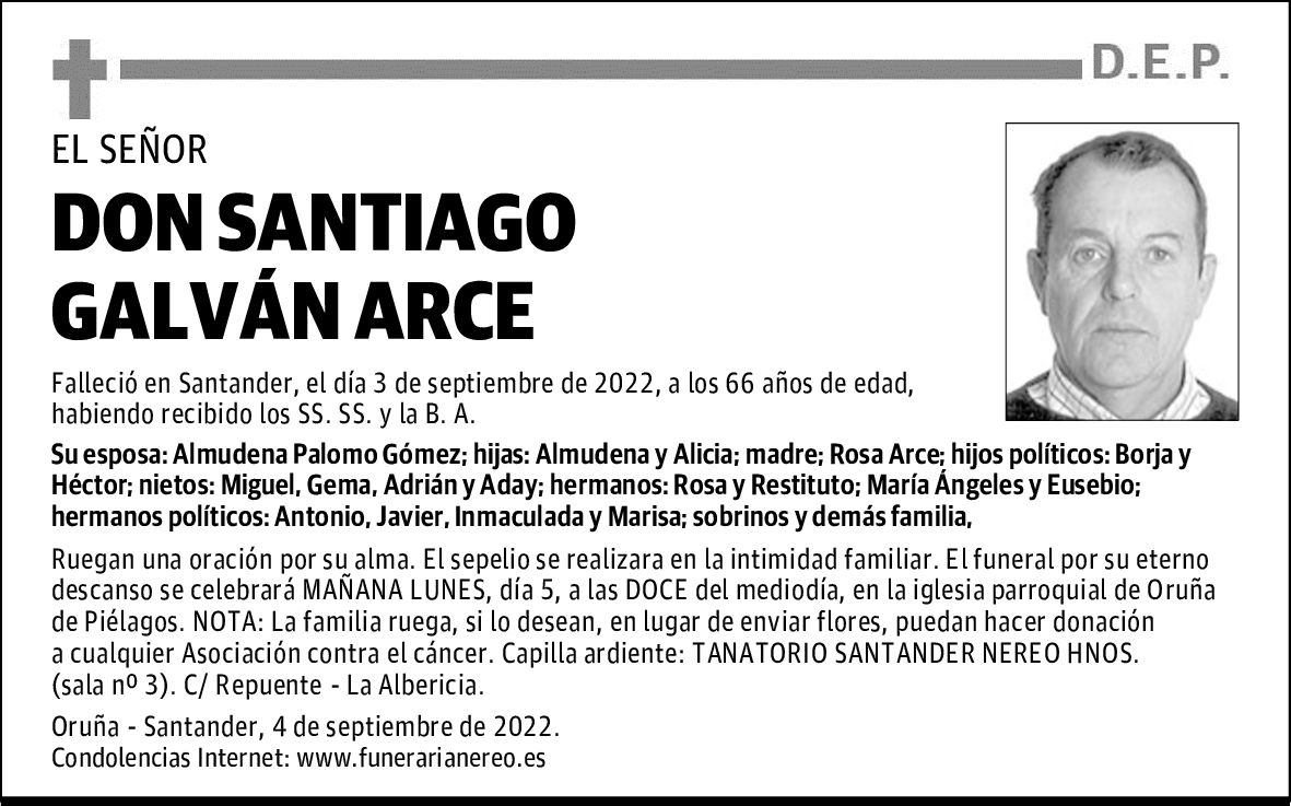DON SANTIAGO GALVÁN ARCE