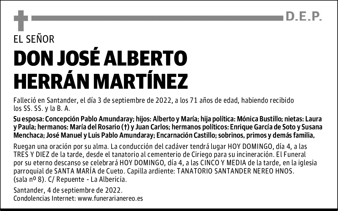 DON JOSÉ ALBERTO HERRÁN MARTÍNEZ