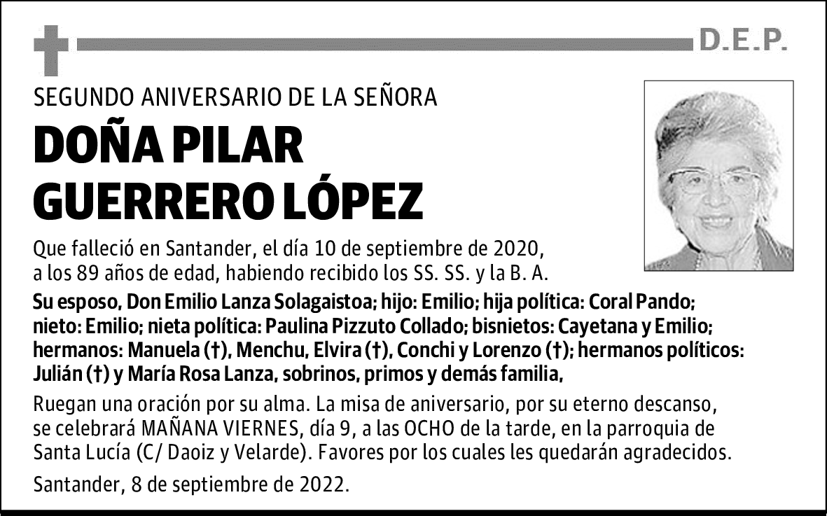 DOÑA PILAR GUERRERO LÓPEZ