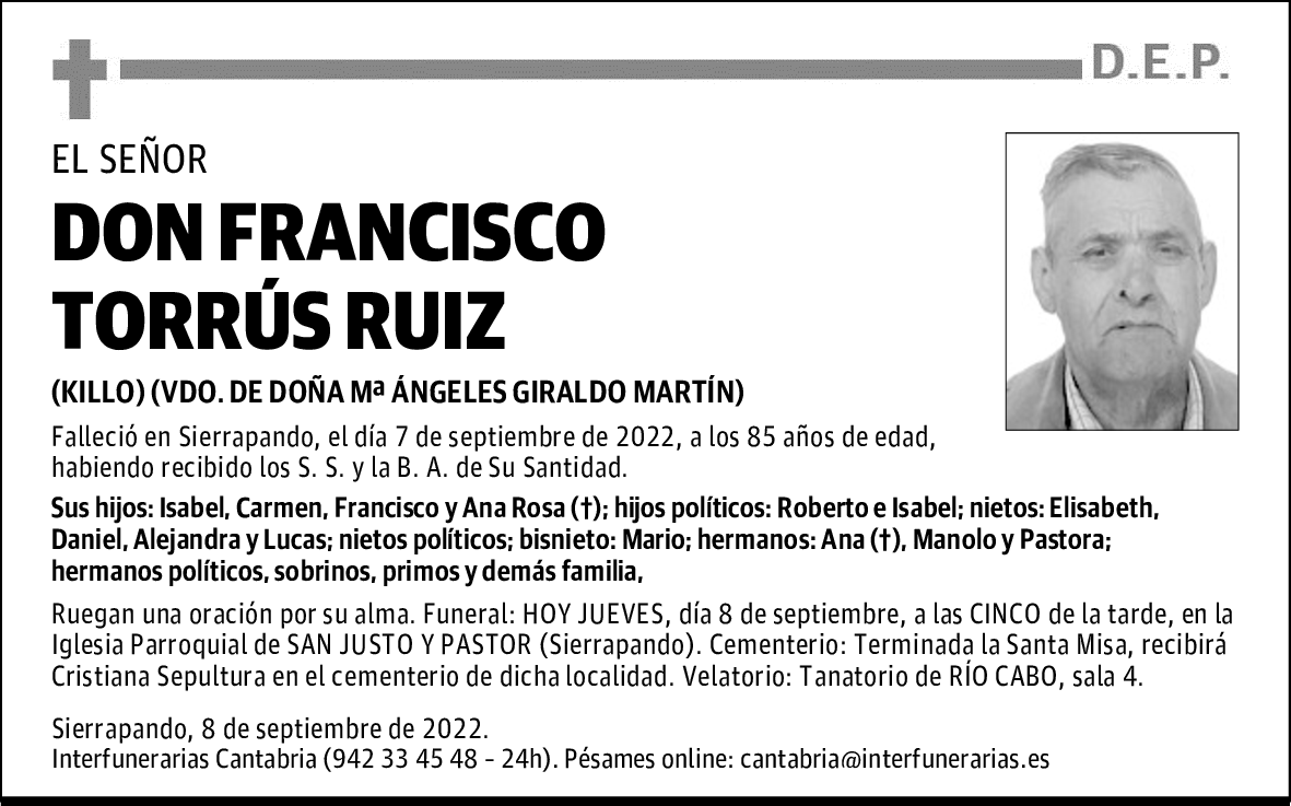 DON FRANCISCO TORRÚS RUIZ