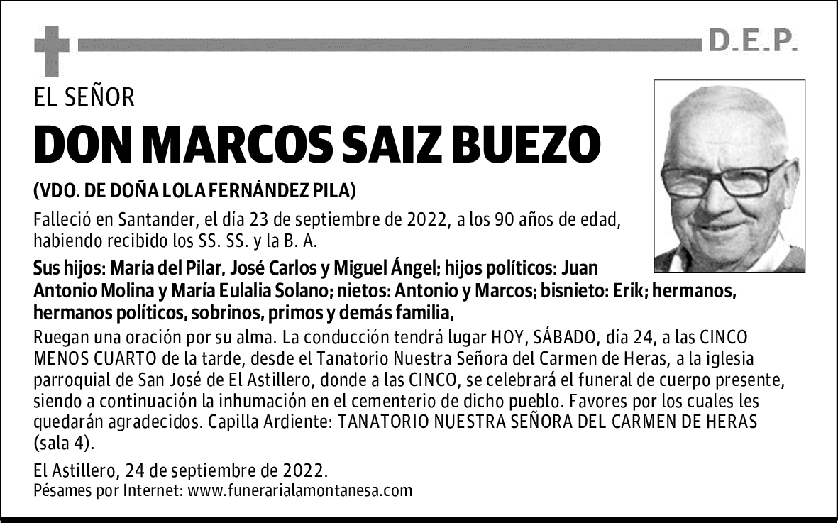 DON MARCOS SAIZ BUEZO