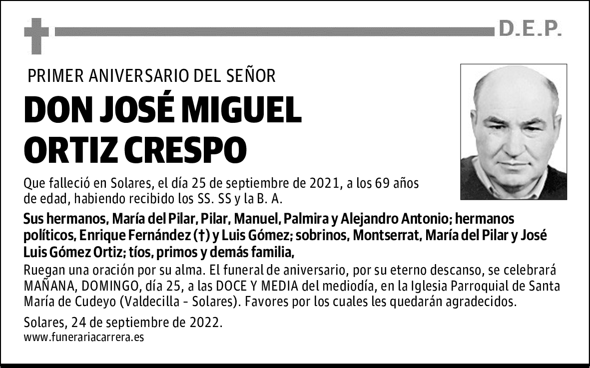 DON JOSÉ MIGUEL ORTIZ CRESPO