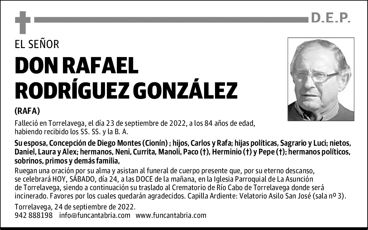 DON RAFAEL RODRÍGUEZ GONZÁLEZ