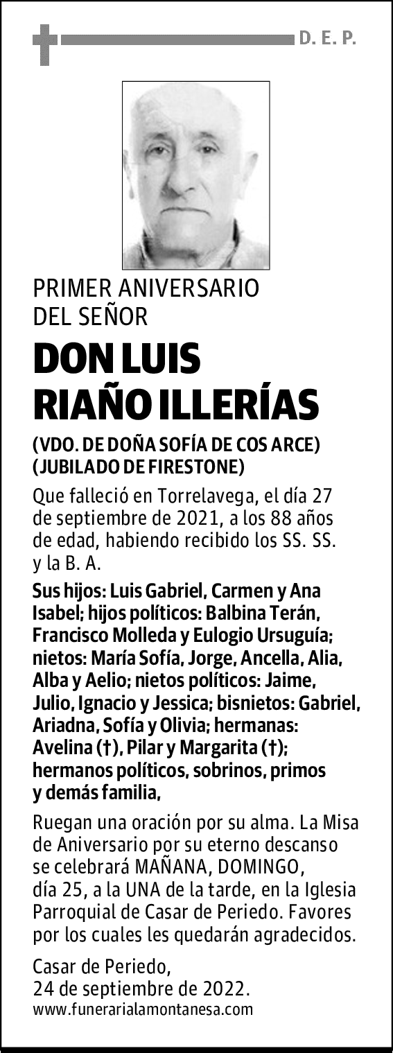 DON LUIS RIAÑO ILLERÍAS