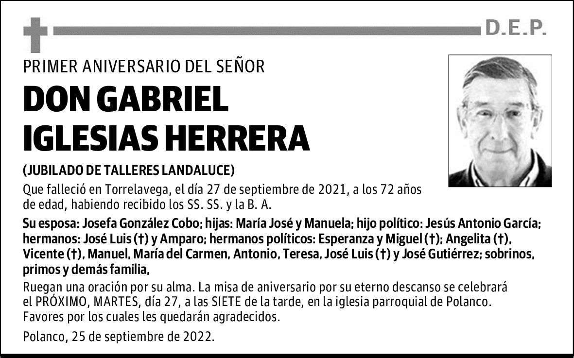 DON GABRIEL IGLESIAS HERRERA
