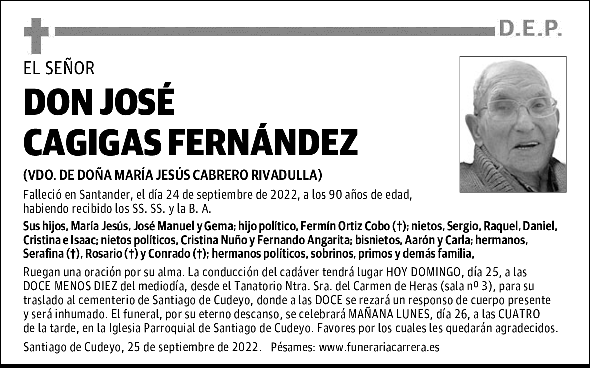 DON JOSÉ CAGIGAS FERNÁNDEZ