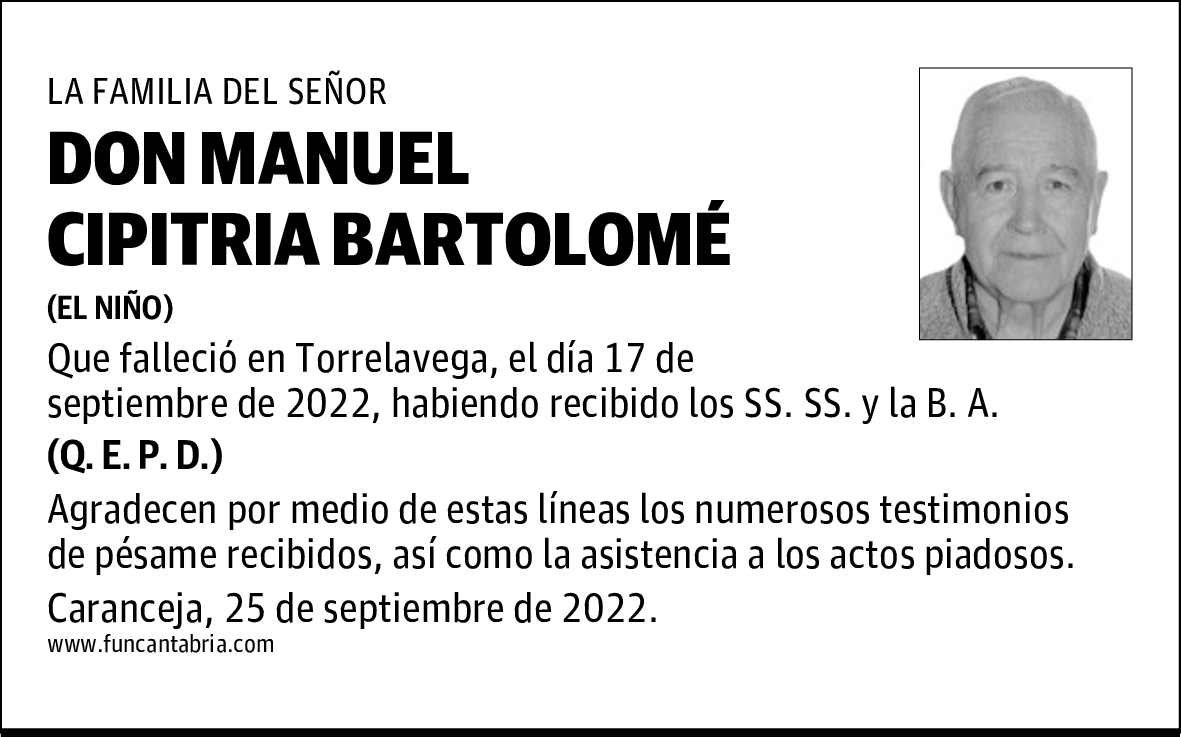 DON MANUEL CIPITRIA BARTOLOMÉ