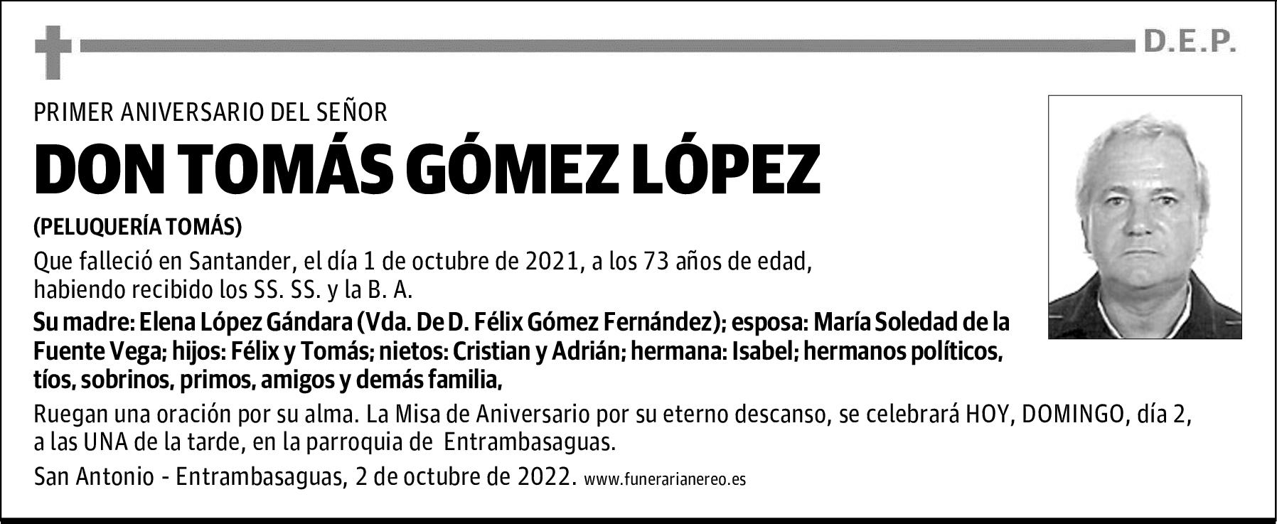 DON TOMÁS óOMEZ LóPEZ