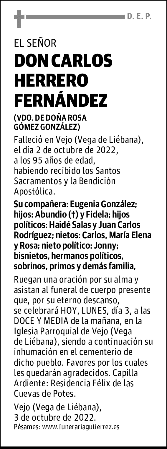 DON CARLOS HERRERO FERNÁNDEZ