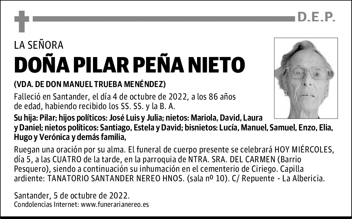 DOÑA PILAR PEÑA NIETO