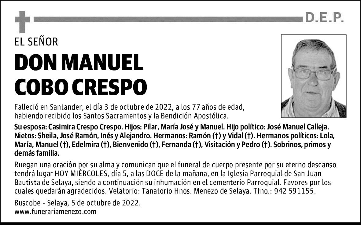 DON MANUEL COBO CRESPO