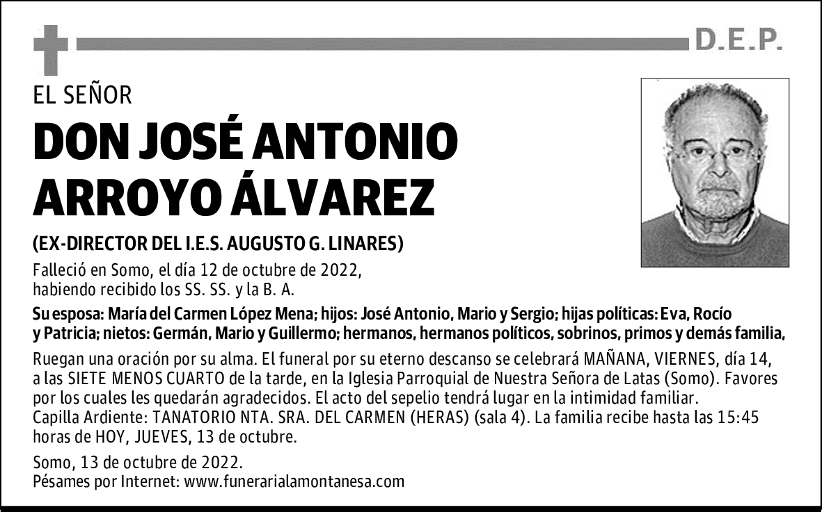 DON JOSÉ ANTONIO ARROYO ÁLVAREZ