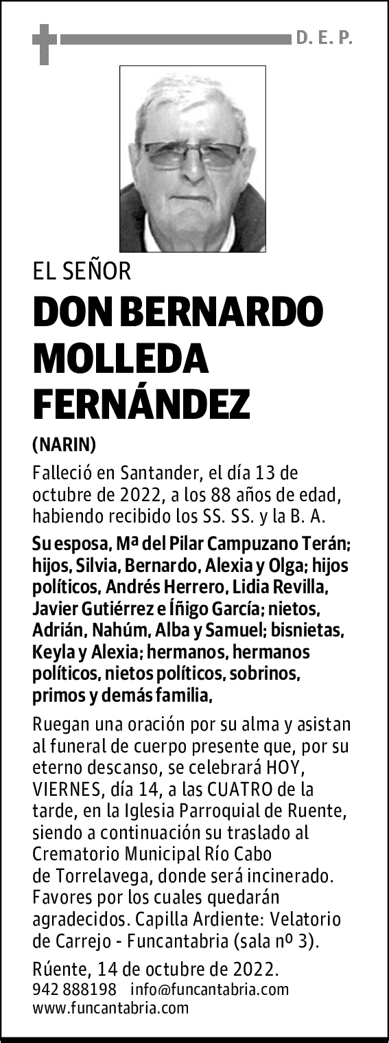 DON BERNARDO MOLLEDA FERNÁNDEZ