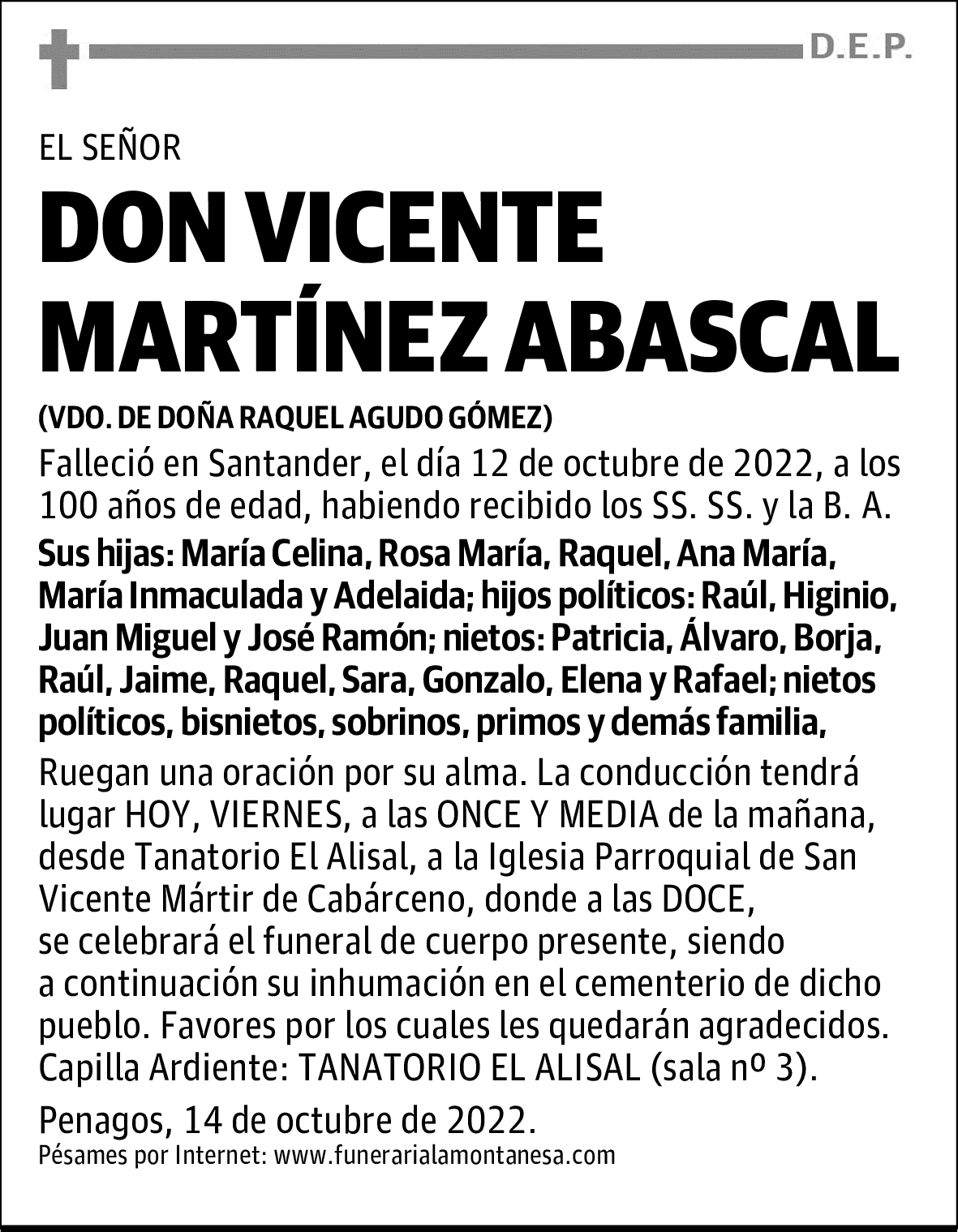 DON VICENTE MARTÍNEZ ABASCAL