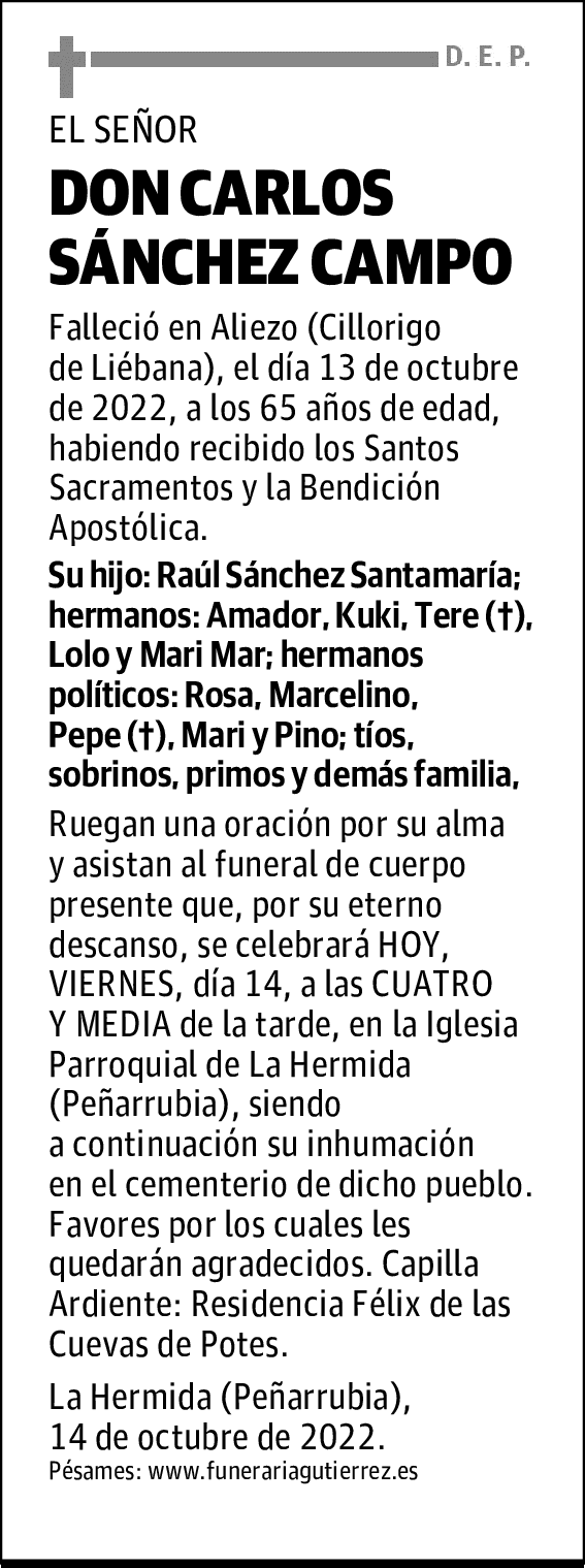 DON CARLOS SÁNCHEZ CAMPO