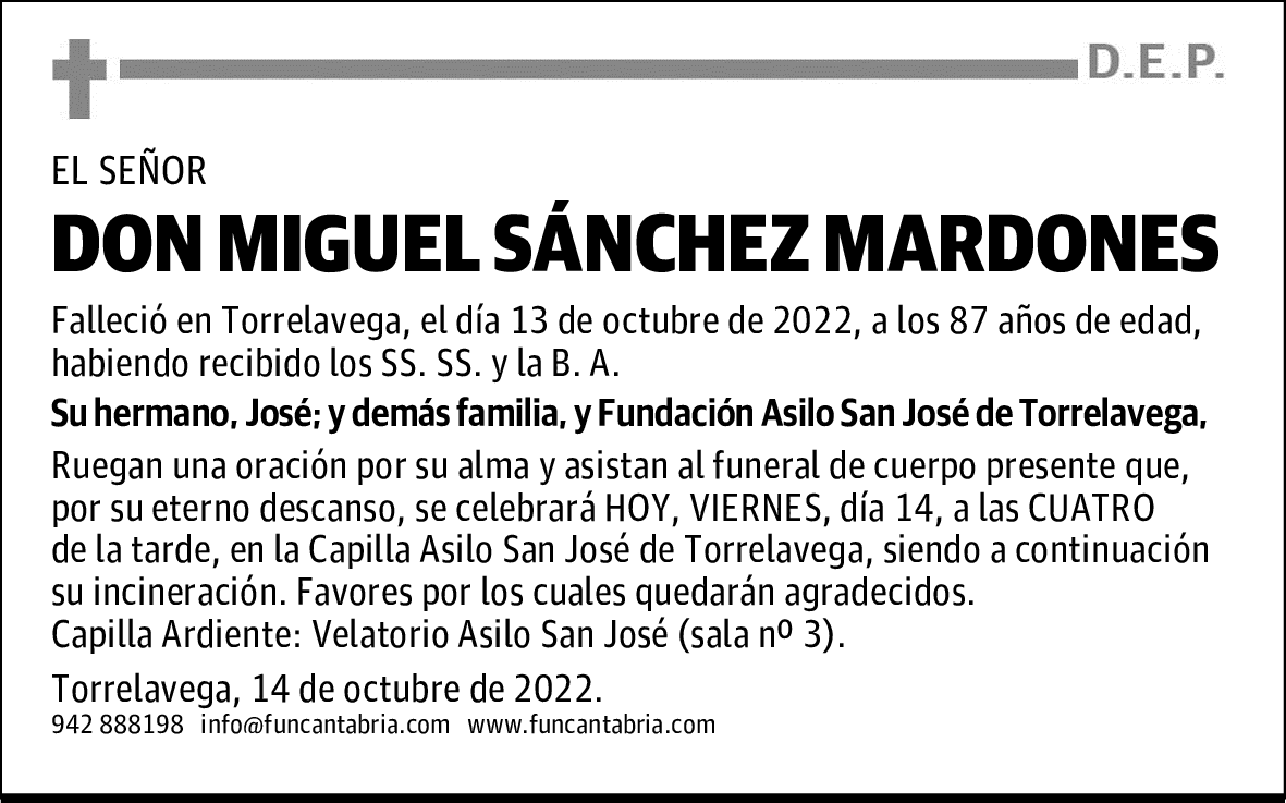 DON MIGUEL SÁNCHEZ MARDONES