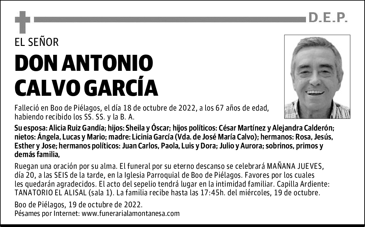 DON ANTONIO CALVO GARCÍA