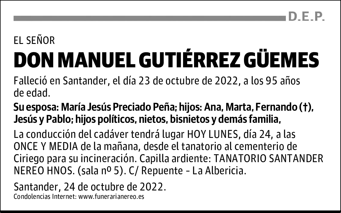 DON MANUEL GUTIÉRREZ GÜEMES
