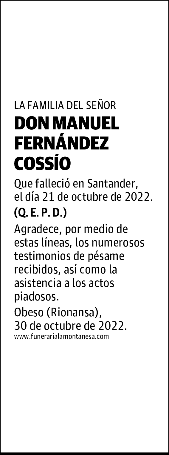 DON MANUEL FERNÁNDEZ COSSÍO