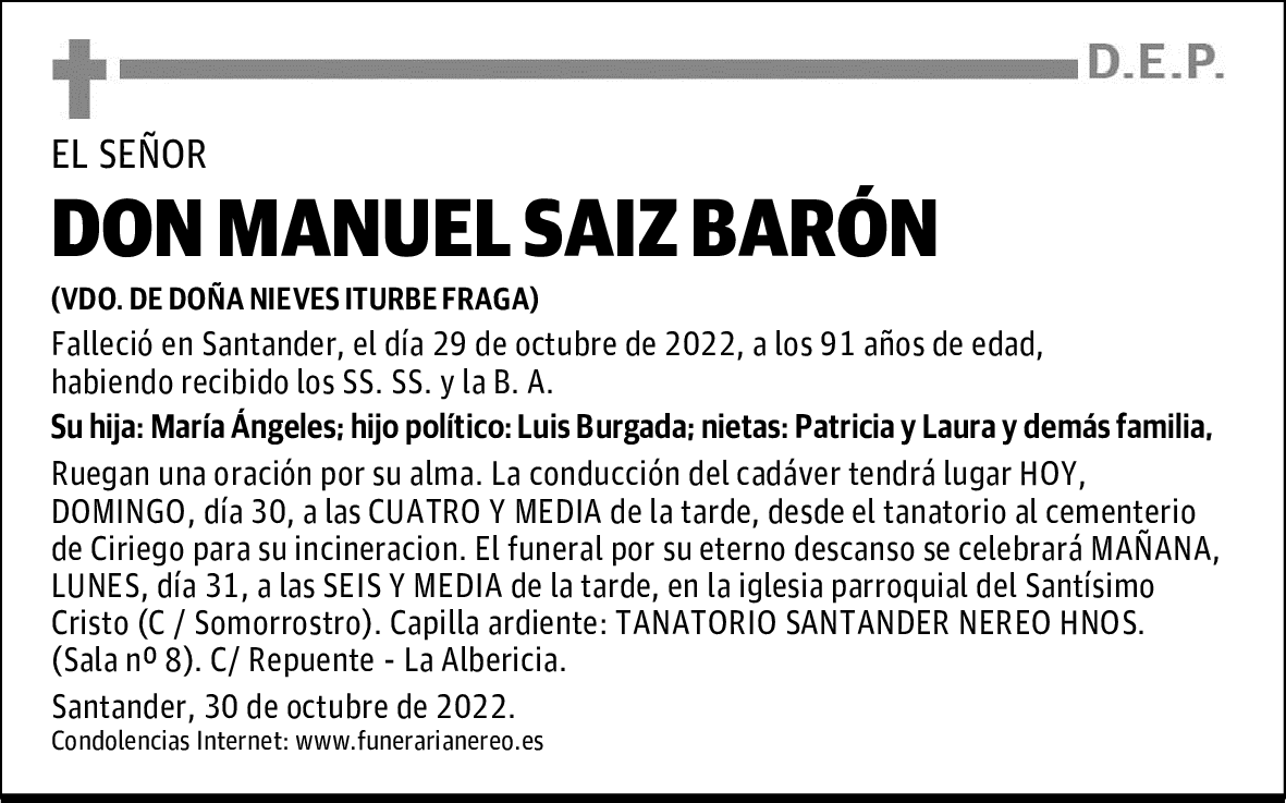 DON MANUEL SAIZ BARÓN