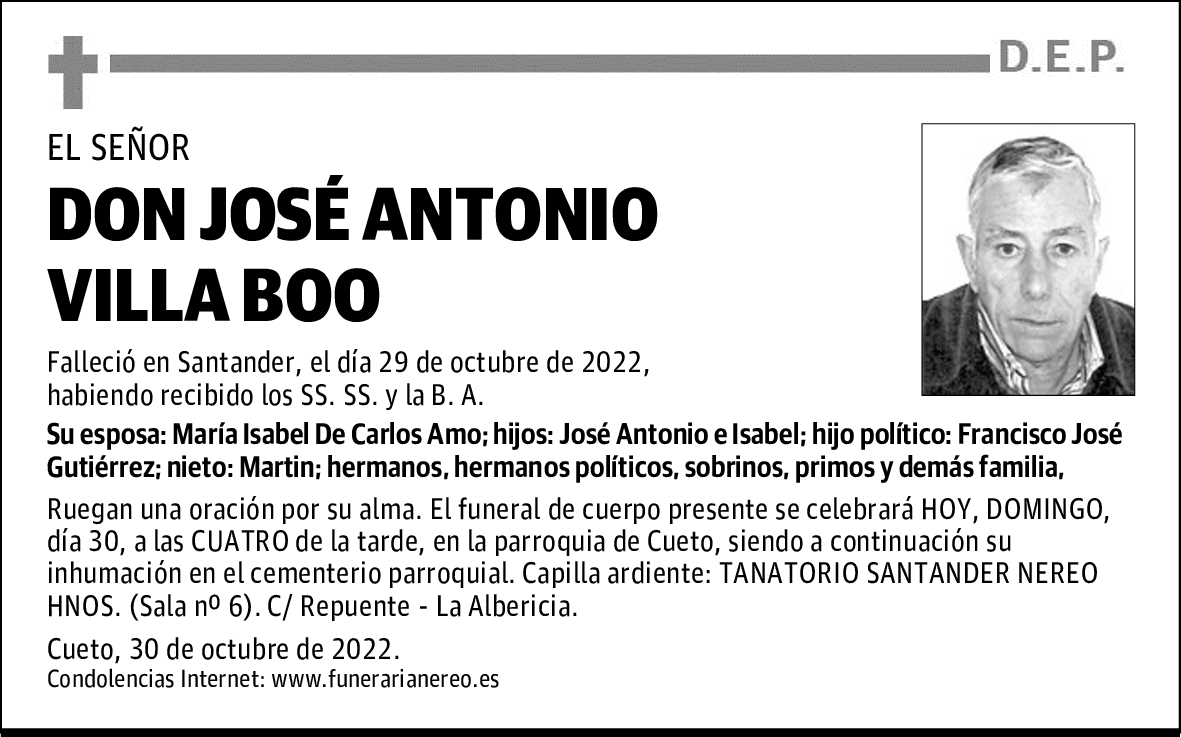 DON JOSÉ ANTONIO VILLA BOO