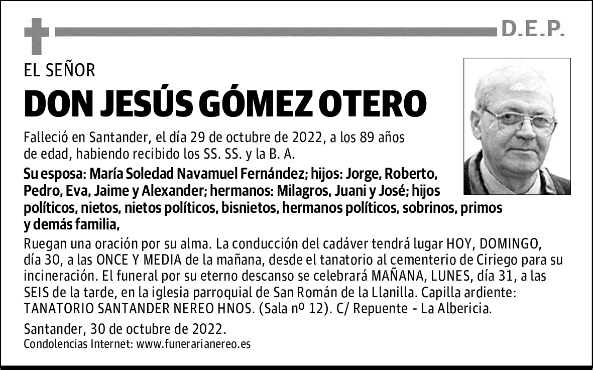 DON JESÚS GÓMEZ OTERO