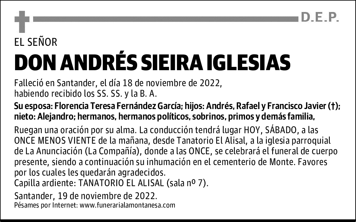 DON ANDRÉS SIEIRA IGLESIAS