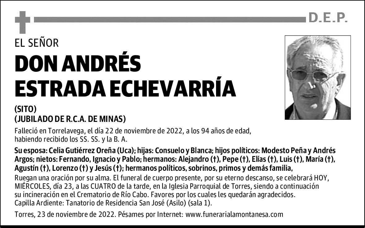 DON ANDRÉS ESTRADA ECHEVARRÍA
