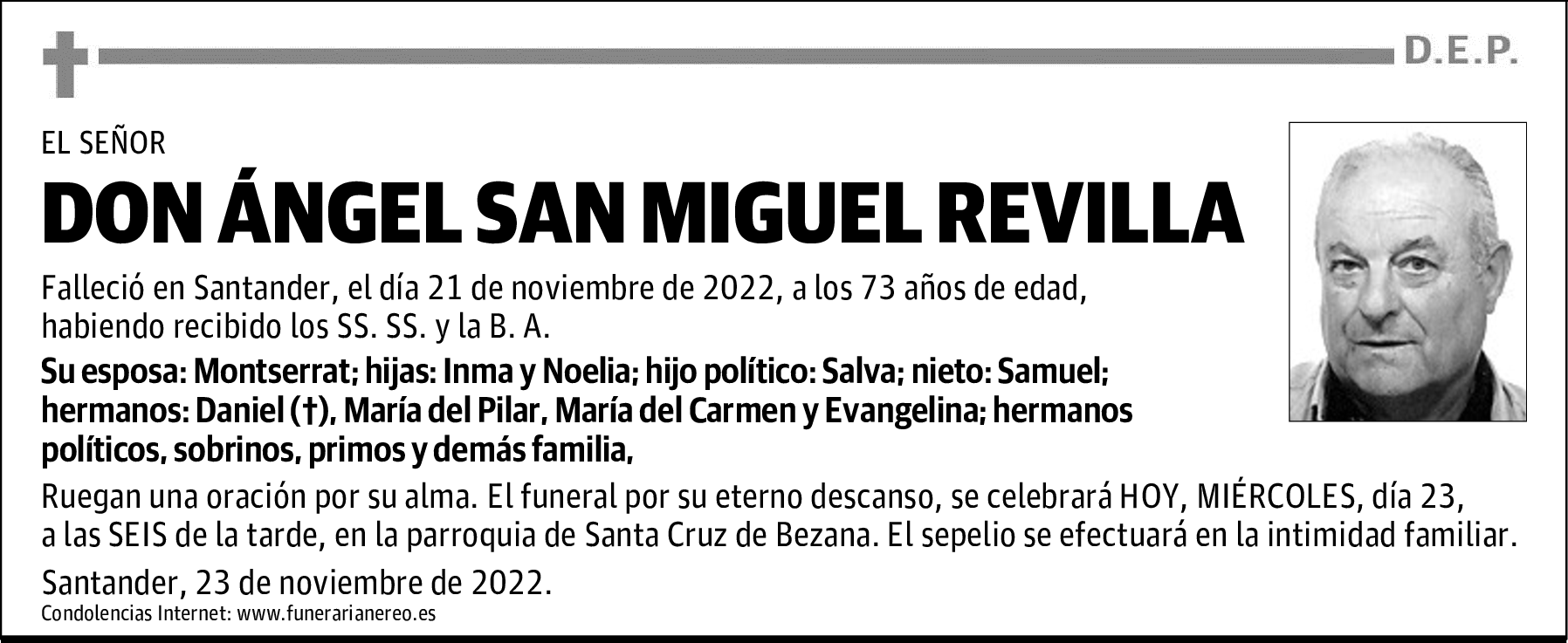 DON ÁNGEL SAN MIGUEL REVILLA