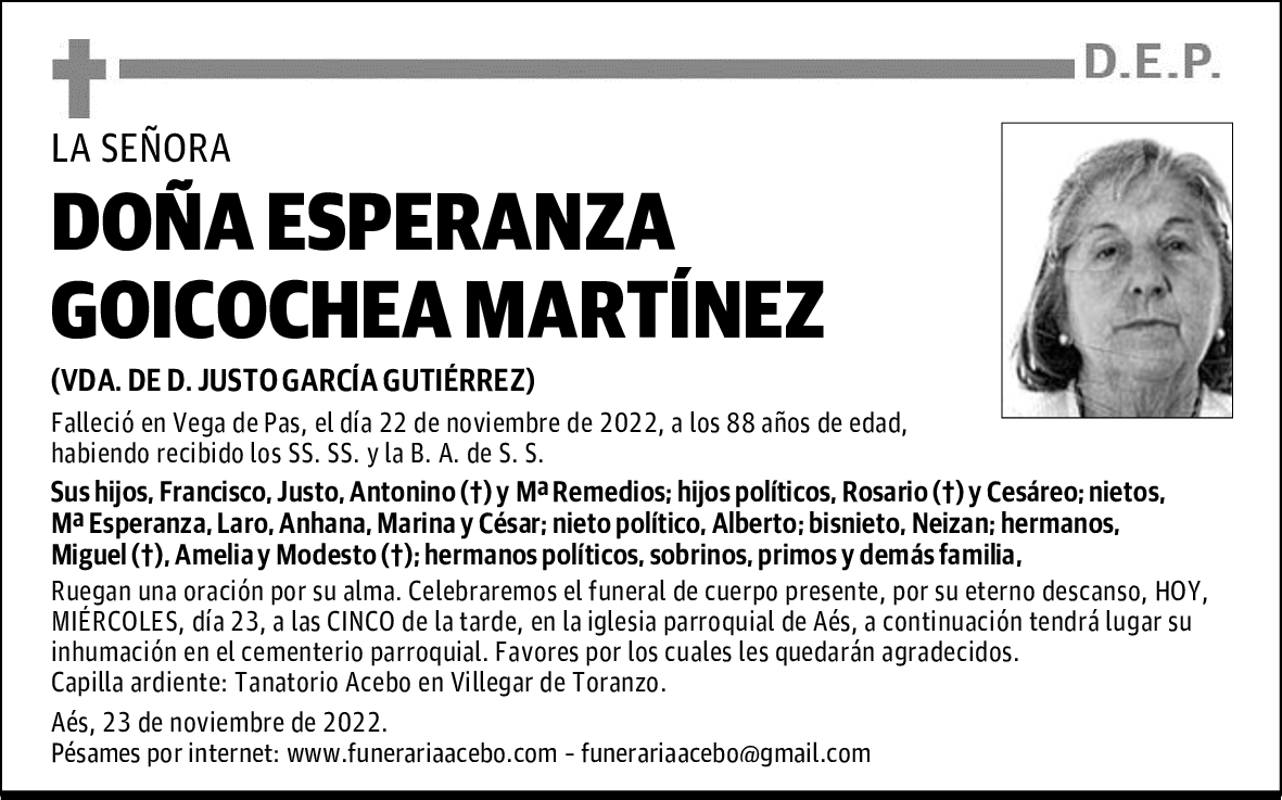 ESPERANZA GOICOCHEA MARTÍNEZ