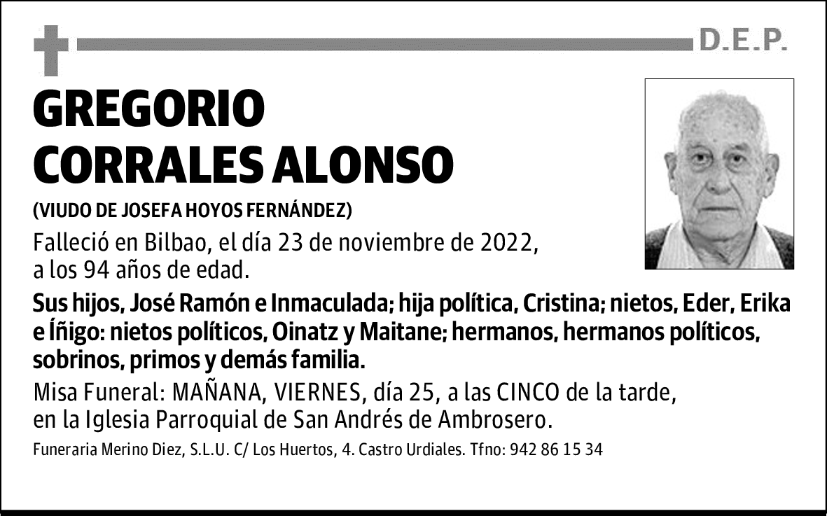 GREGORIO CORRALES ALONSO