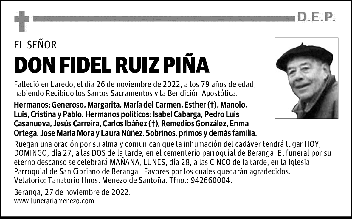 DON FIDEL RUIZ PIÑA