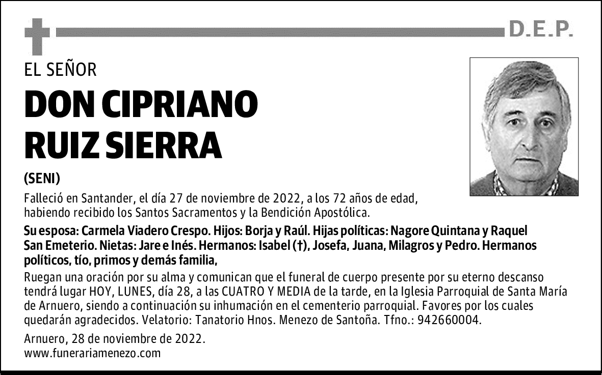 DON CIPRIANO RUIZ SIERRA