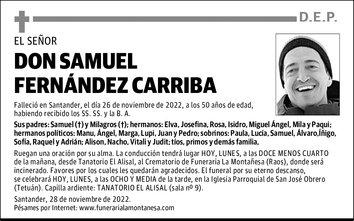 DON SAMUEL FERNÁNDEZ CARRIBA