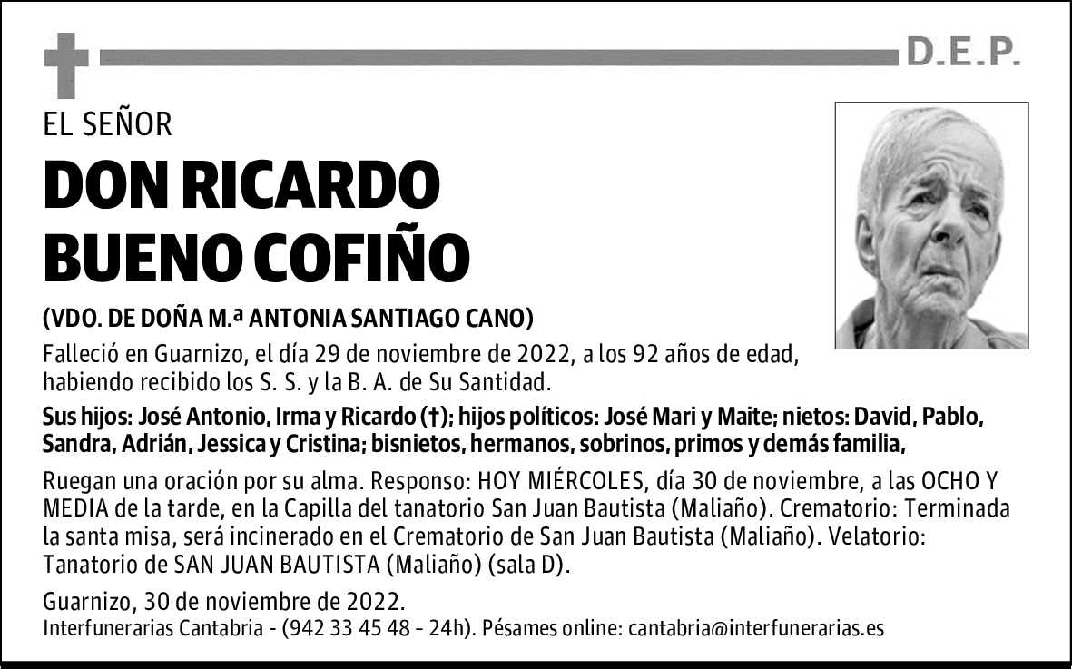 DON RICARDO BUENO COFIÑO