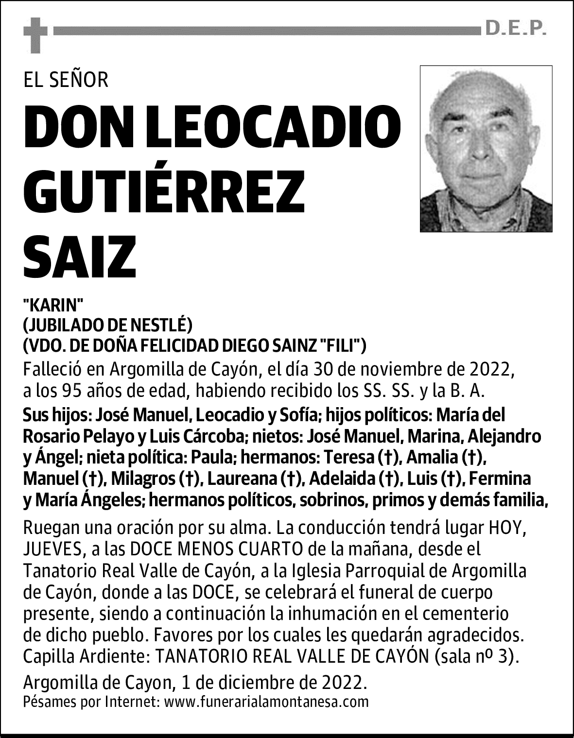DON LEOCADIO GUTIÉRREZ SAIZ
