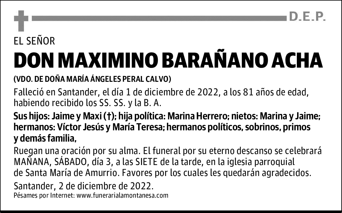 DON MAXIMINO BARAÑANO ACHA