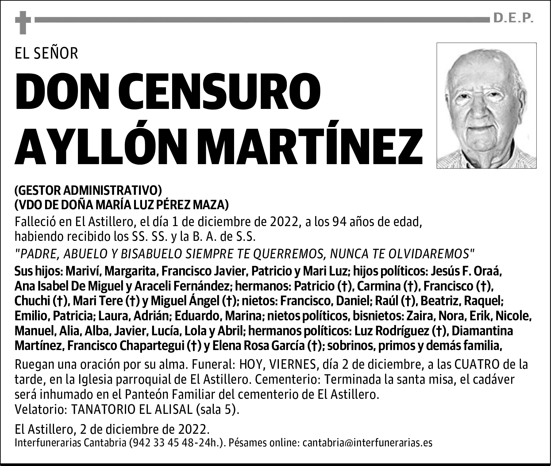 DON CENSURO AYLLÓN MARTÍNEZ