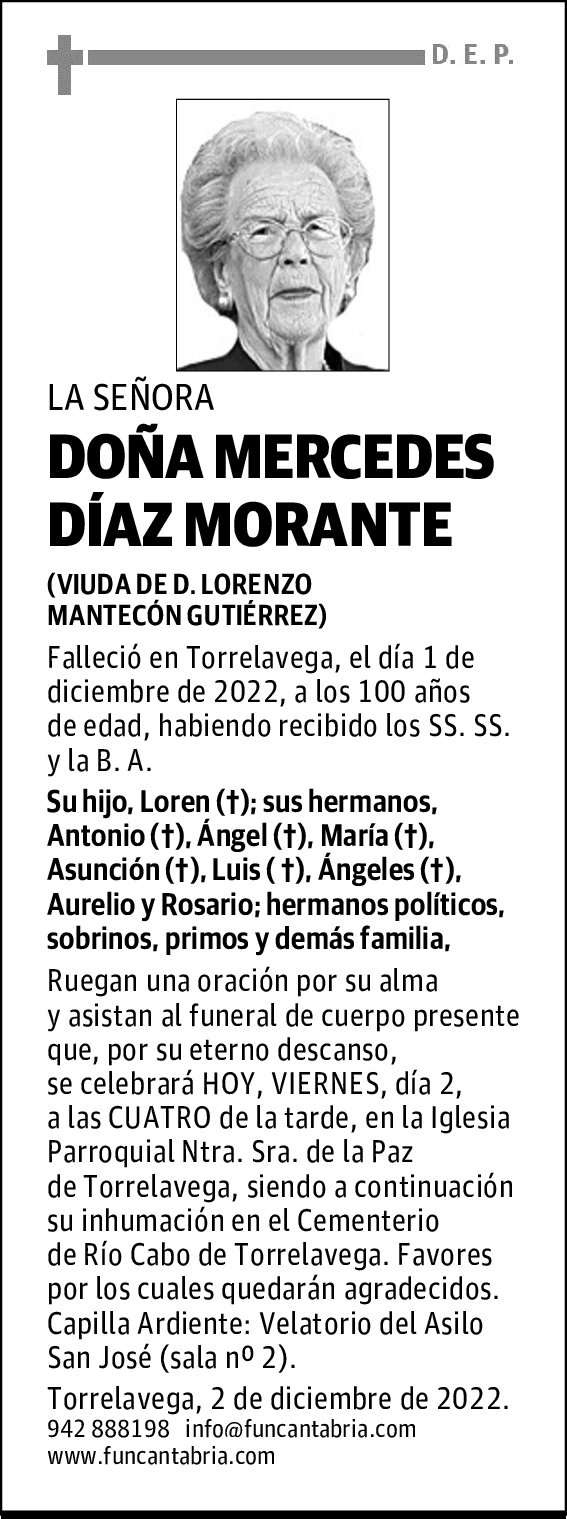 DOÑA MERCEDES DÍAZ MORANTE