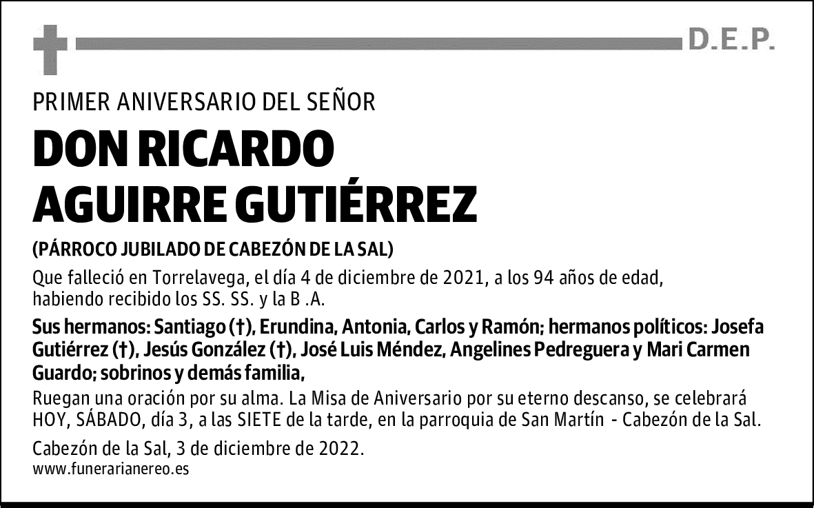 DON RICARDO AGUIRRE GUTIÉRREZ