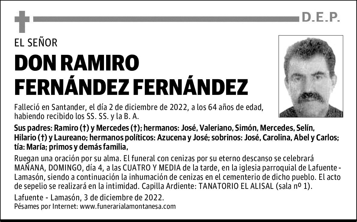 DON RAMIRO FERNÁNDEZ FERNÁNDEZ