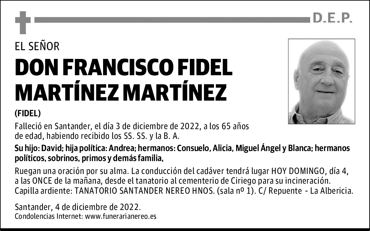 DON FRANCISCO FIDEL MARTÍNEZ MARTÍNEZ