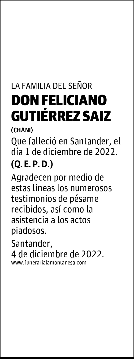 DON FELICIANO GUTIÉRREZ SAIZ