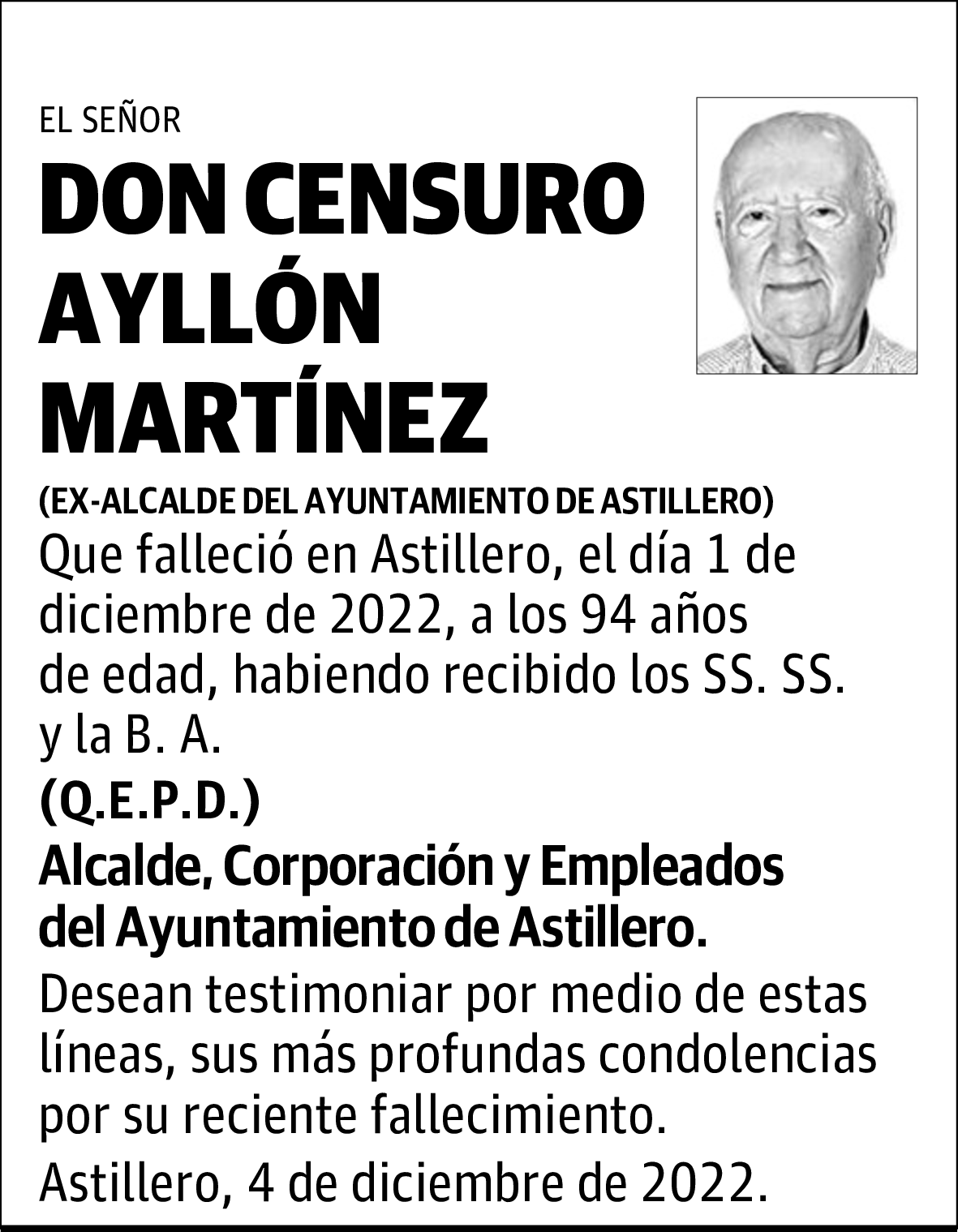 DON CENSURO AYLLÓN MARTÍNEZ