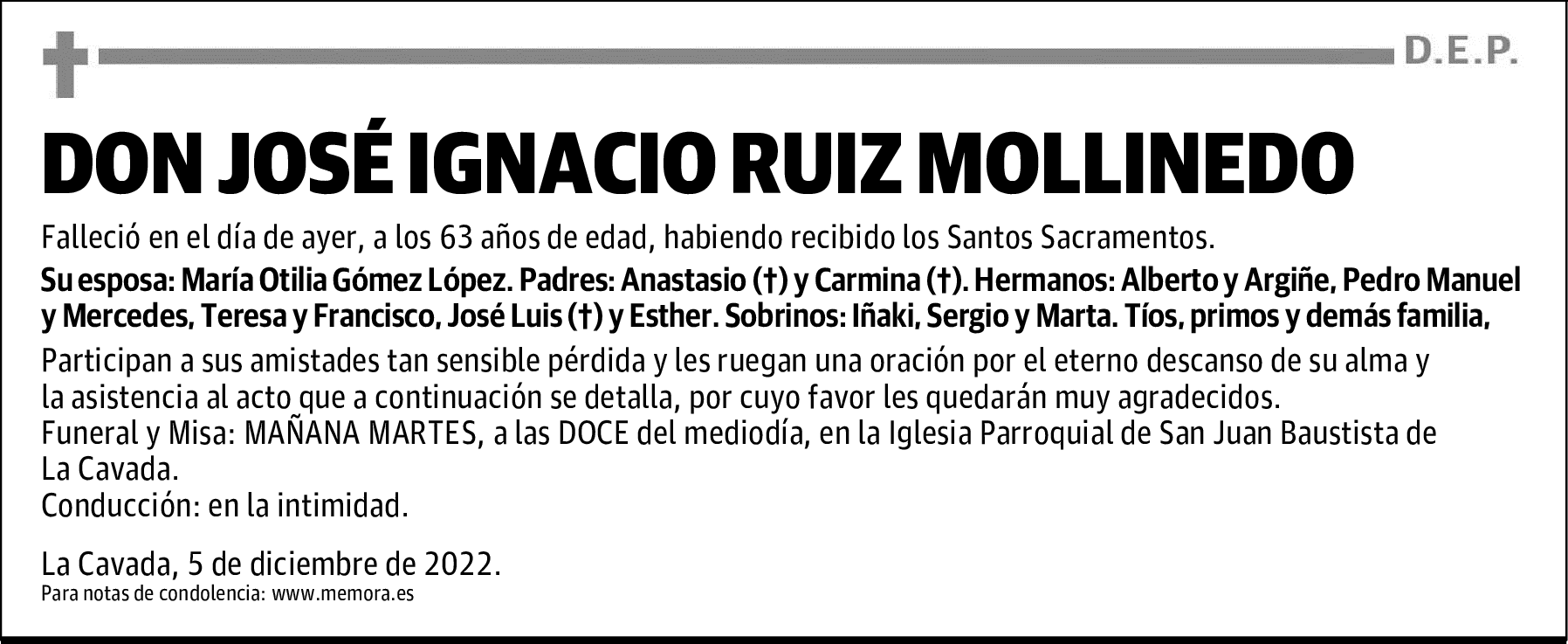 DON JOSÉ IGNACIO RUIZ MOLLINEDO