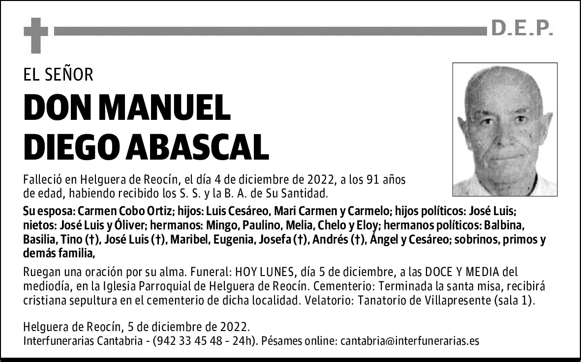 DON MANUEL DIEGO ABASCAL