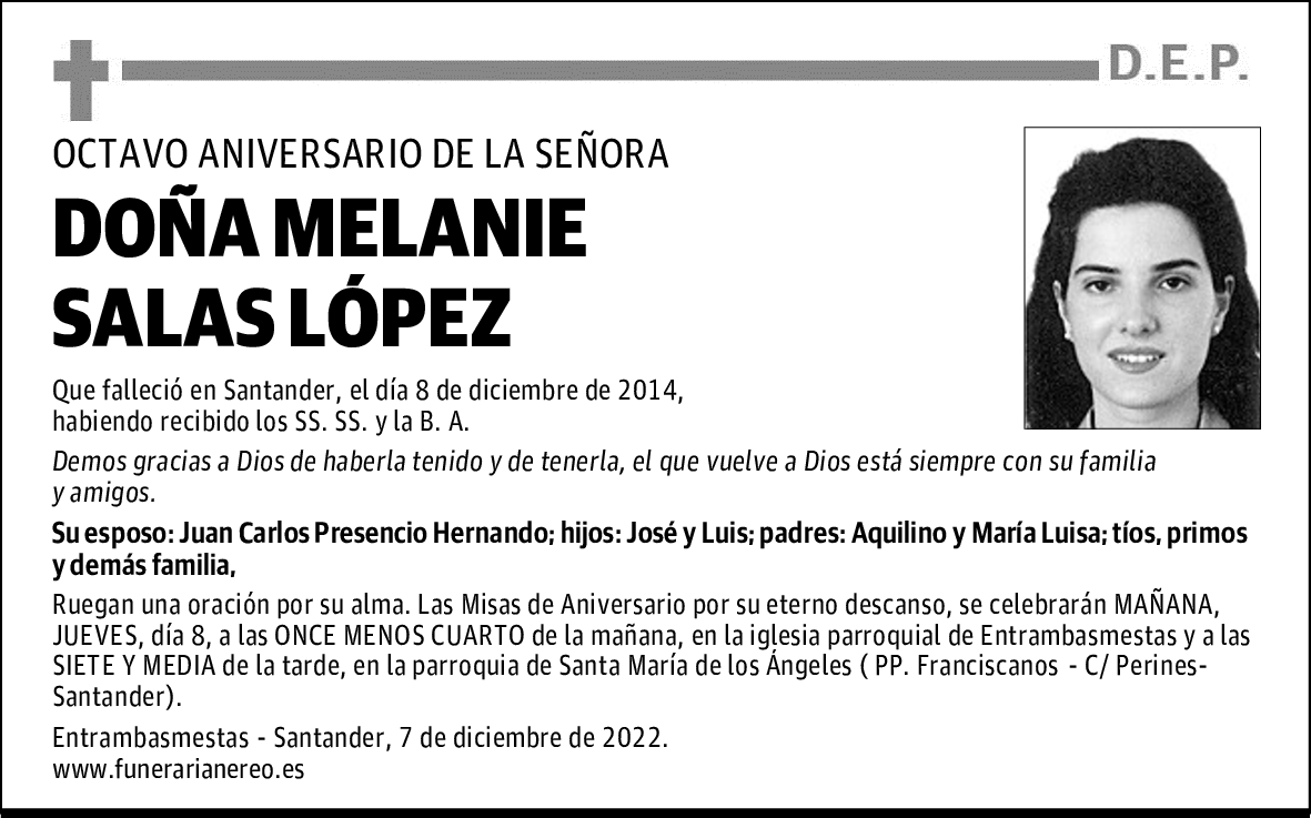 DOÑA MELANIE SALAS LOPEZ