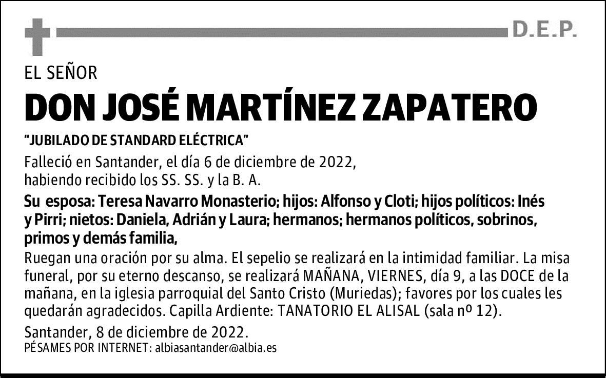 DON JOSÉ MARTÍNEZ ZAPATERO