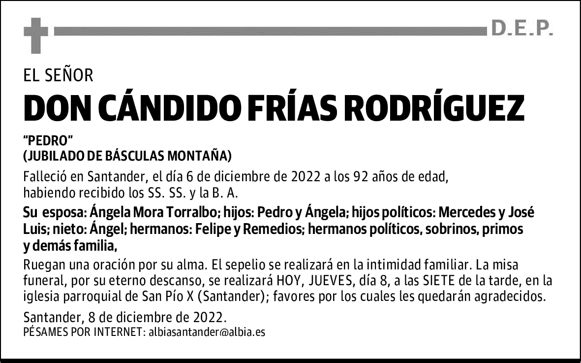 DON CÁNDIDO FRÍAS RODRÍGUEZ