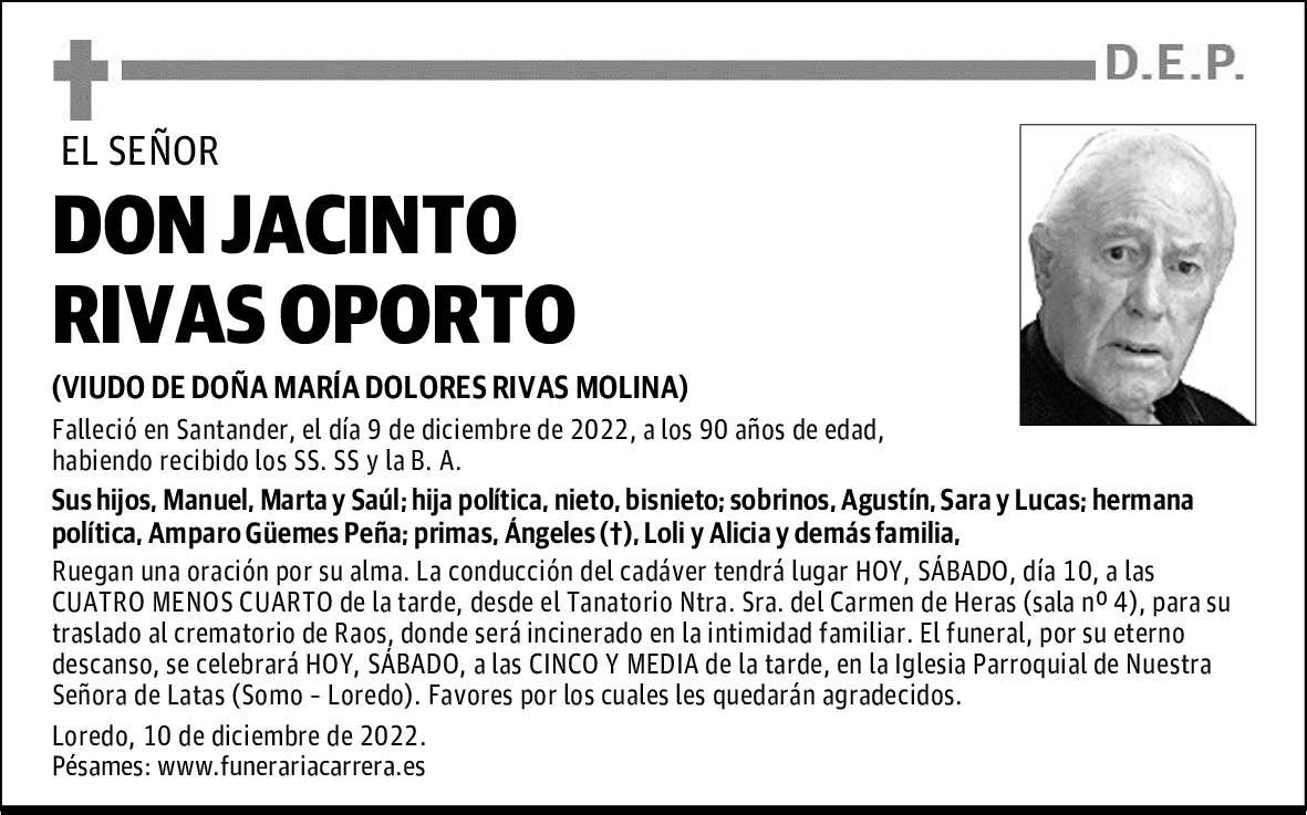 DON JACINTO RIVAS OPORTO